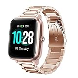 EDELSTAHLMATERIAL IN HÖCHSTER QUALITÄT - Die matte Metalloberfläche und das hochwertige Uhrarmband aus massivem Edelstahl passen perfekt zu Ihrer Uhr.