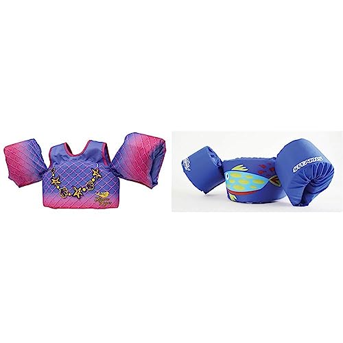 Body Glove Paddle Pals Mermaid Swim Vest for Kids (30-50 lbs) | Stearns Puddle Jumper Kids Life Jacket (30-50 lbs)