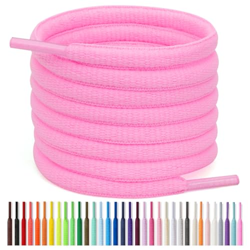 Image of Handshop 1 /4 inch Oval Athletic Shoelaces 24 inch-72 inch in 22 Colors Half Round Shoe Laces
