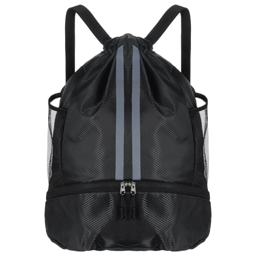 Turnbeutel Damen Schwarzer Rucksack Mit Kordelzug Sport Beutel Herren Sportrucksack Verstellbar Gym Bag Gymsack Für Fitness Schwimmen Und Fußball Reisen Yoga Schwimmen Und Outdoor Aktivitäten
