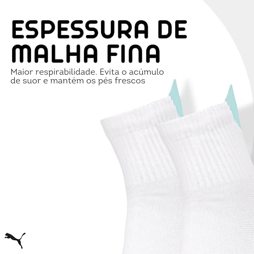 Meia Puma Cano Médio Feminino Colors & Heart - KIT 6 PARES | KIT - C | 34-39