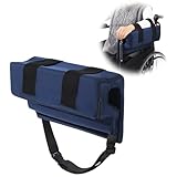 ROYALAY Wheelchair Armrest Pads, Lateral Support Anti-Rollover for Wheelchair with Adjustable Strap, High-Density Foam Arm Support Pillow with Waterproof Cover