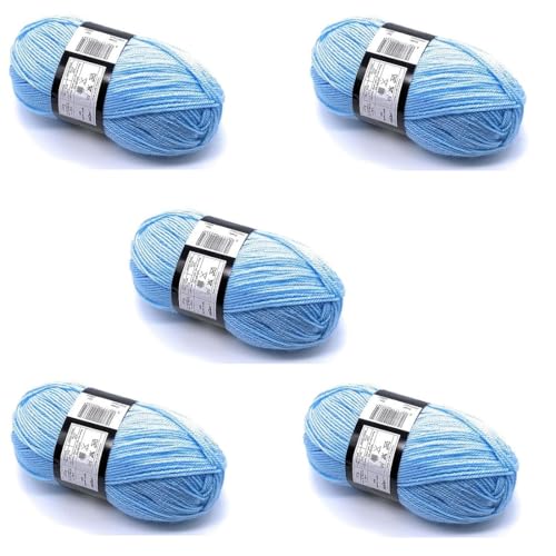 Lana Cygnet Blue Double Knitting para tejer ropa de invierno suave 2