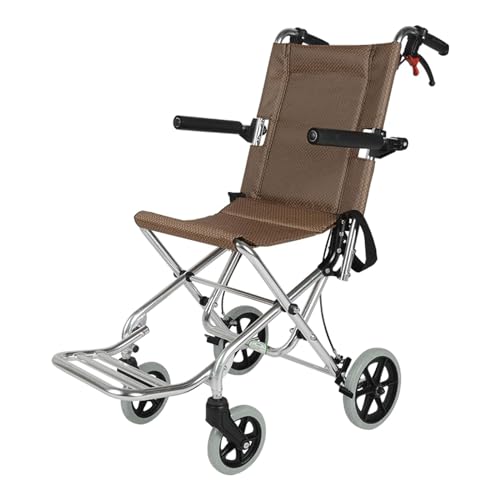 介助用車いす 軽量輸送車椅子スポンジハンドル付きアルミ車椅子輸送椅子持ち運びが簡単なモバイルケア車椅子 持ち運びが容易