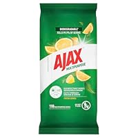 Ajax Multipurpose, Antibacterial Disinfectant Surface Cleaning Wipes, Bulk 110 Pack, Fresh Lemon