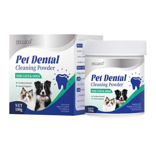 Dental Clean & Care Zahnpflege Pulver für Hunde & Katzen 100g – Effektive Zahnreinigung, gegen Mundgeruch, Zahnsteinentfernung, Dental Pulver für Hunde & Katzen, Zahnpflege Flocken für Hunde