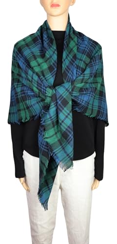 vabovin Women Winter Warm Blanket Scarf Large Classic Tassel Plaid Shawl Cashmere Feel3