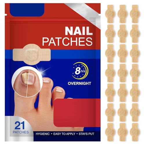 Fungal Nail Patches - 21Pcs Fungal Nail Treatment Patches - Nail Fungus Treatment for Toenail - Extra Strong 8-Hour Repair Pads for Toenail Fungus - Antifungal Nail Treatment