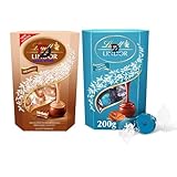 Liindt Lindor Chocolate Truffles Gift Set, Tiramisu and Salted Caramel Flavours, 200g