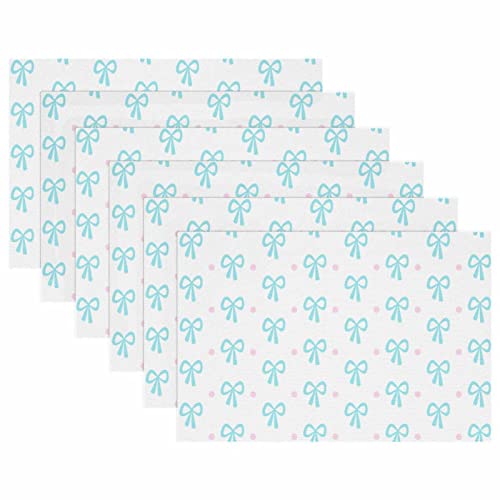 Sets de table en ruban bleu pour tables à manger et repas conviviaux