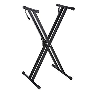 Support pour clavier électrique Portable et réglable en hauteur Support d’orgue électronique Pliable Support de clavier de piano Style X support clavier x Support de piano, Noir - Les Beatles, Paul McCartney, John Lennon, RIngo Starr, George Harrison
