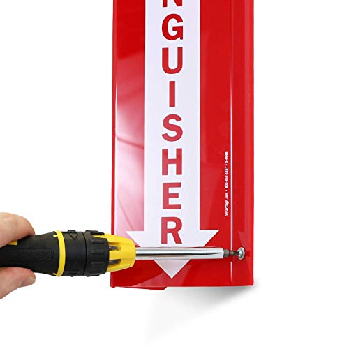 SmartSign “Fire Extinguisher” Projecting Sign, Fire Extinguisher with Arrow | 4