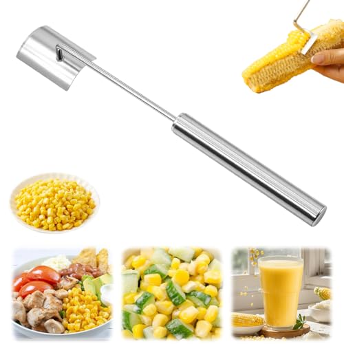 Removedor de granos de maíz profesional - Herramienta de acero inoxidable for pelar mazorcas de maíz, ideal for uso doméstico y en restaurantes.(1Pcs)