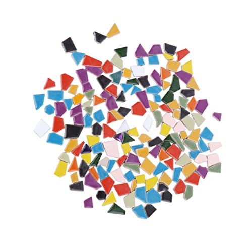 DOITOOL 500g Partículas Sueltas De Mosaico Piedra Para Bricolaje De Cerámica Esmaltada Irregular Cristal Cristal Para Bricolaje Materiales Para Diy Colores Surtidos