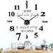 Fanyuanfds Frameless DIY Wall Clock,Large 3D Mirror Wall Clock Home Decorations for Home Living Room Bedroom Office Decoration (WL03-Black)