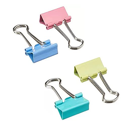 Prendedor Metal Binder Colorido 19mm Pote/40 Un Jocar Office Leonora, Colorido