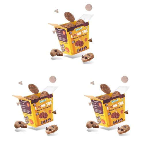 Image of Timios Eggless Cookies - Maida-Free & Jaggery Sweetened | No Preservatives or Artificial Additives | Rich in Iron, Calcium & Protein | Healthy Snack for Kids & Adults | 150g (Pack of 3)
