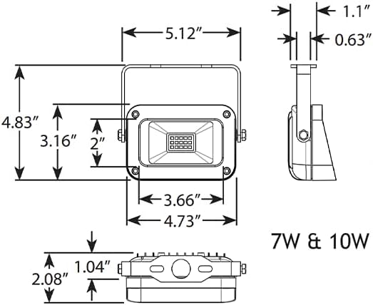 Miniatura 5 de Luz de inundación LED de bronce para exteriores de 12 V, 10 W, 950 lúmenes (3000 K blanco cálido) con soporte de yugo para iluminación de paisaje de