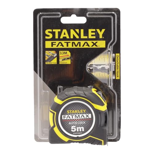 STANLEY STA033671 FATMAX Autolock Tape, 5m Metric Only, Yellow/Black 10 STANLEY STA033671 FATMAX Autolock Tape, 5m Metric Only, Yellow/Black - Image 10