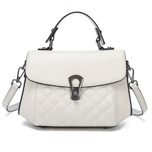Sac à bandoulière en cuir avec sangle réglable et poignée femme
