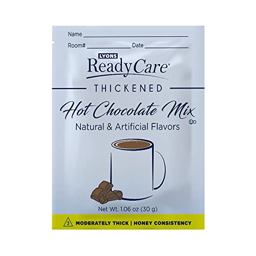 Lyons ReadyCare Thickened Hot Chocolate Mix Packets, 50 Pack