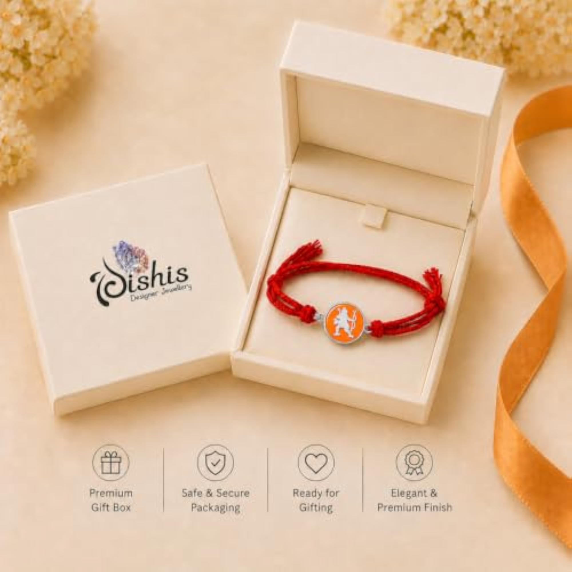 925 Sterling Silver Designer Ram Rakhi for Brother