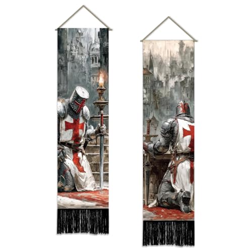 Tapices de los caballeros templarios para decorar paredes estrechas y pasillos