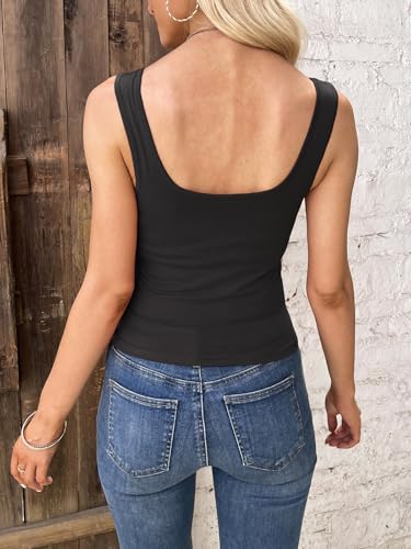 Image of Joviren Crop Tank Tops for Women Workout Cropped Athletic Shirts | 4 Pack Cotton Racerback Yoga Tops