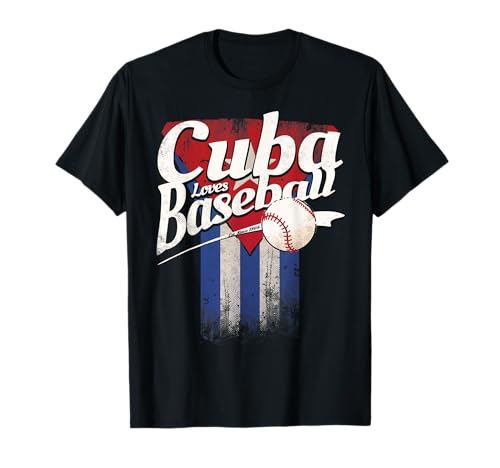 Cuban Baseball Shirt Cuba Flag Beisbol Fan T-Shirt