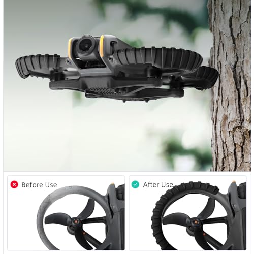 FSIDIWT Avata 2 Propeller Guard Protector, Anti-Collision Prop Bumper Silicone Protective Cover Ring for DJI Avata 2 Accessories (Blue)