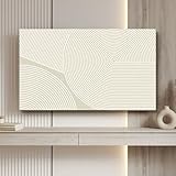 JONKMY TV Cover Indoor 42-85' Dust-proof TV Screen Protector, Stretch Non-slip, LED LCD Display Protective Cover, Desktop/Curved Surfaces, Universal Monitor, Decorative-Beige, 1 Pack