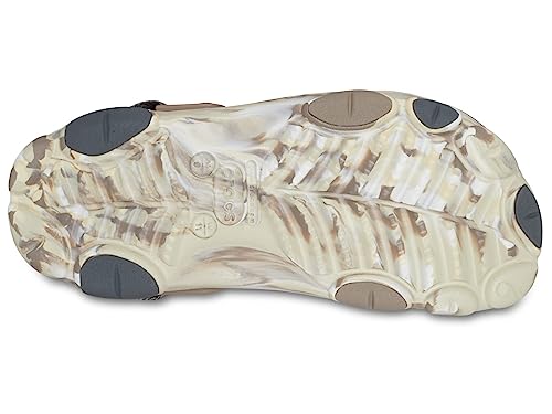 Crocs Tamancos unissex clássicos para todos os terrenos, nogueira, numérico, Osso/Multi, 44