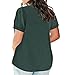 Aniywn Cute Plus Size Tops for Women Short Sleeve Summer Shirts Loose Fit V Neck T Shirt Dressy Blouse with Front Pocket