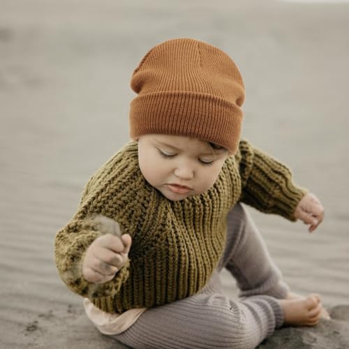 DRESHOW BQUBO 2 Pack Toddler Beanie Hats Baby Winter Hat Soft Baby Beanie Hat Children Knit Warm Cap Kids Hat for Boys Girls3