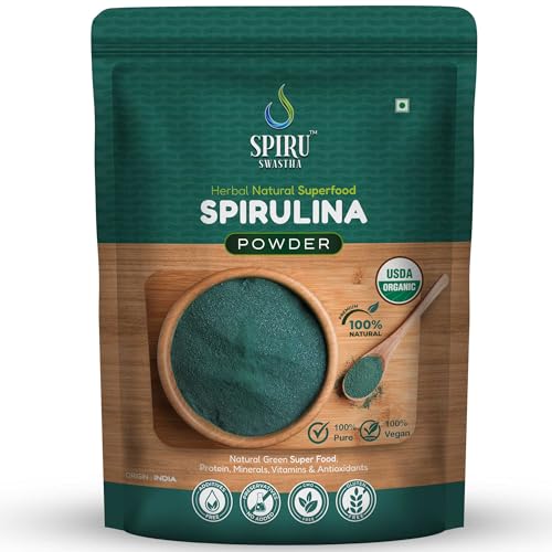 Image of 100% Natural Spirulina | USDA Certified Organic Spirulina Powder for Immunity, Energy, Digestion & Skin Health | Plant Based Protein Superfood - 200g Veg Powder
