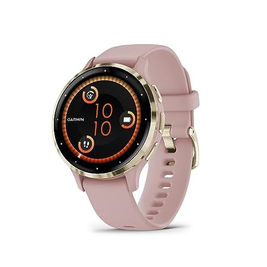 Garmin Venu 3S, 41mm GPS smartwatch, AMOLED touchscreen, all-day advanced health & fitness features, voice functionality, music storage, wellness smartwatch with up to 10 days battery life, Dust Rose