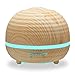 Produktbild 300ml Aroma Diffuser Ultraschall Luftbefeuchter Öl Düfte Humidifier Kalten Nebel Duftzerstäuber Mit 7 LED Farbwechsel Aromatherapie Diffusor Duftzerstäuber Purifier Duftöl Diffusor Mit Abschaltautomatik Technologie Für Yoga Schlafzimmer Büro - Holzmaserung
