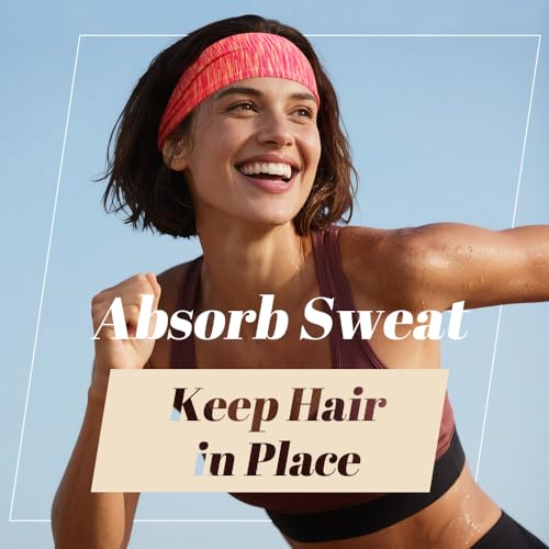 Miniatura 2 de Dreamlover Cintas De Pelo Deportivas Para Mujer, Diademas Elásticas Deportivas Para Yoga Correr Y Fitness, 6 Piezas