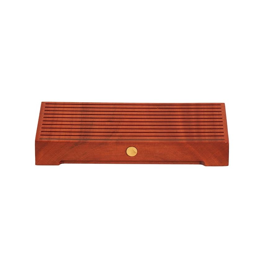 Bandejas de té para servir, bandeja de té seca pequeña de ébano, bandeja de té de drenaje de madera maciza para el hogar, bandeja de té retro