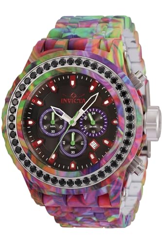 Men's  Subaqua Quartz Chronograph Black, Red, Purple Dial Watch - Invicta 35433