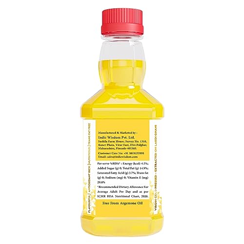 Image of IndicWisdom Wood Pressed Apricot Oil 200 ml (Cold Pressed Apricot Oil - Extracted on Wooden Churner)