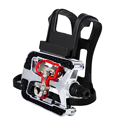 Joroto SPD Pedals with Toe Cages Clip in for Shimano SPD Pedal System, suitable for Indoor Exercise Bikes with 9/16 Spindle. (Axel updated, STX95R) by JOROTO - Image 7