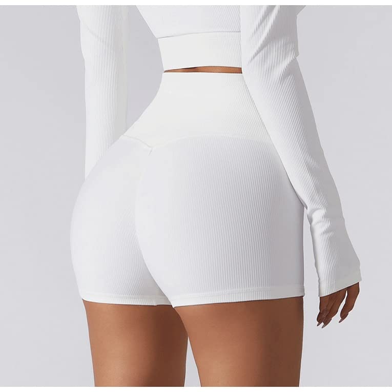 Shorts de yoga elásticos de cintura alta para tus entrenamientos en el gimnasio 3