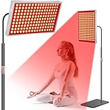 SAVILER® Red Light Therapy for Face & Body, 160 Dual-Wavelength LEDs Red Light Lamp Panel with Stand, 660nm 850nm Near Infrared Redlight Therapy Device for Home Skin Muscle