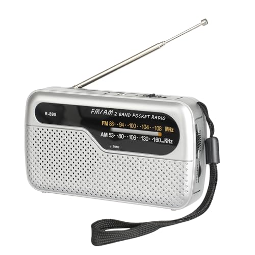Radio portatile, radio transistor su FM, borsa portatile, funziona con