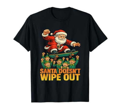 Santa Skateboarding no Acaba con los Elf Camiseta