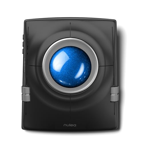 Nulea M512 Ratón inalámbrico Trackball, ergonómico de 55 mm, DPI ajustable para un control preciso, compatible con mano izquierda o derecha, color azul