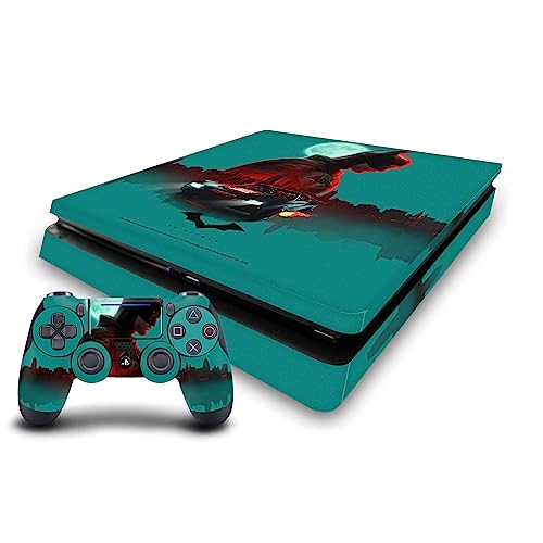 Autocollant vinyle de jeu PS4 Slim découpe précise Batman Gotham skin