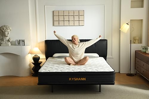 KYSHANN Queen Mattress, 12 Inch Queen Hybrid Mattress in a Box, Upgrade Individually Pocket Springs,...
