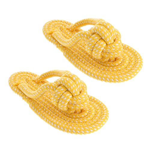 CORHAD Dog Molar Toys Slipper Shaped Soft Cotton Rope Dog Teething Toy Pet Plaything Random Color